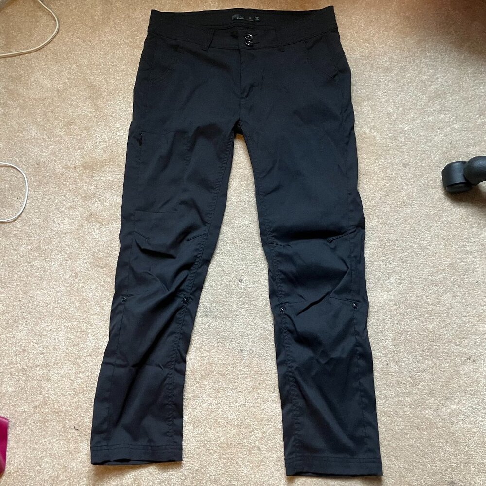 Prana Stretch Zion Halle Pant straight cut size 8 dark gray